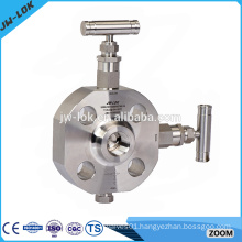 2 piece stainless steel double block and bleed valve